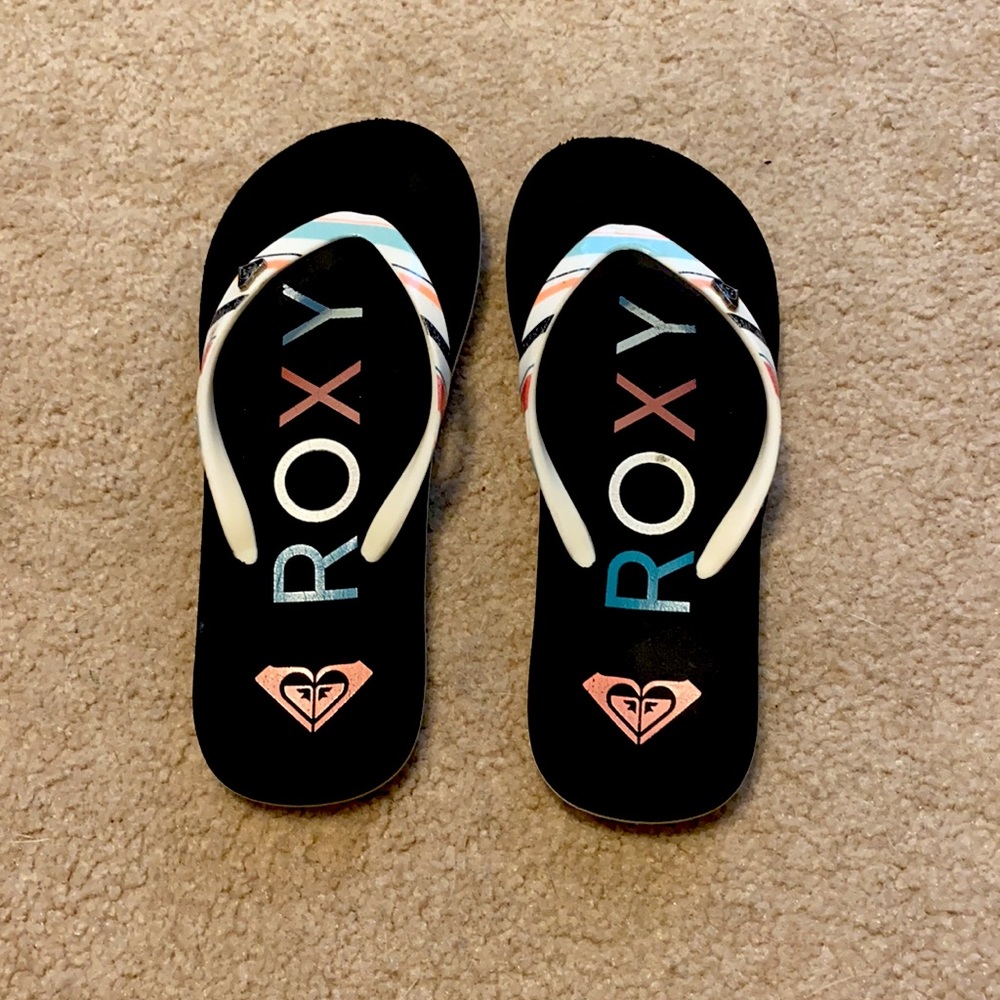 Roxy 13/1 multi colored girls flip flops